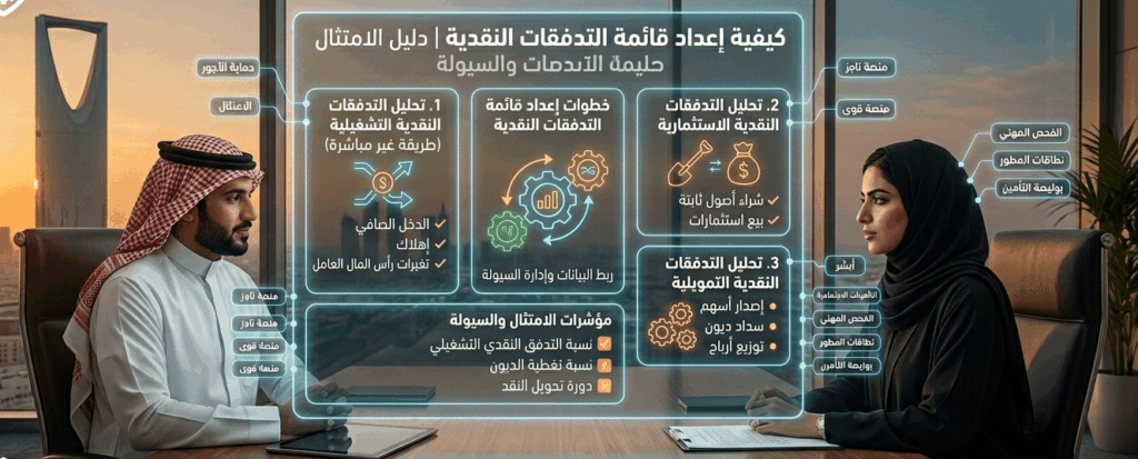 كيفية اعداد قائمة التدفقات النقدية | دليل الامتثال والسيولة